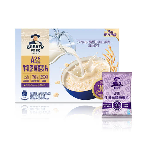 桂格 A2β-酪蛋白牛乳蒸糯燕麦片 1.2kg